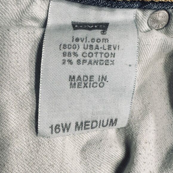 Levis 542 Flare Jeans 14/16W (35 x 30) Blue Low Waist Stretch Womens - Picture 4 of 10